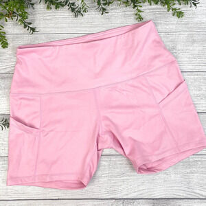 NEW Ladies Pink Activewear Pink Shorts with Pockets Medium